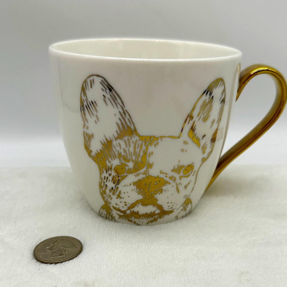 Boston Terrier GOLD Decal Coffee Mug—Holds 16oz. Of Liquid